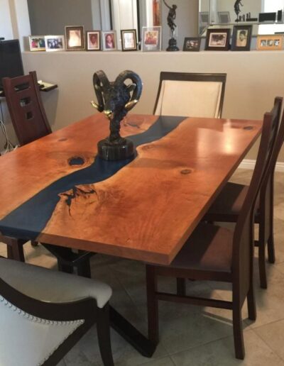 epoxy dining room table