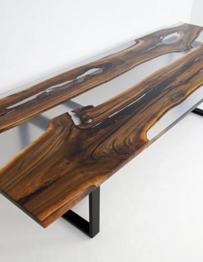 custom wood furniture online clear epoxy table