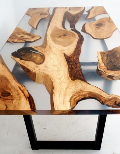 custom wood furniture online clear epoxy dining table