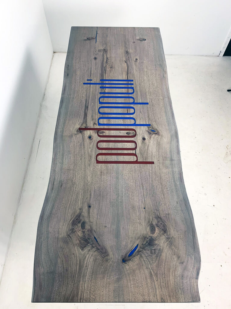 http://Epoxy%20&%20Bleached%20Walnut%20CNC%20Logo%20Podcasting%20Table%202