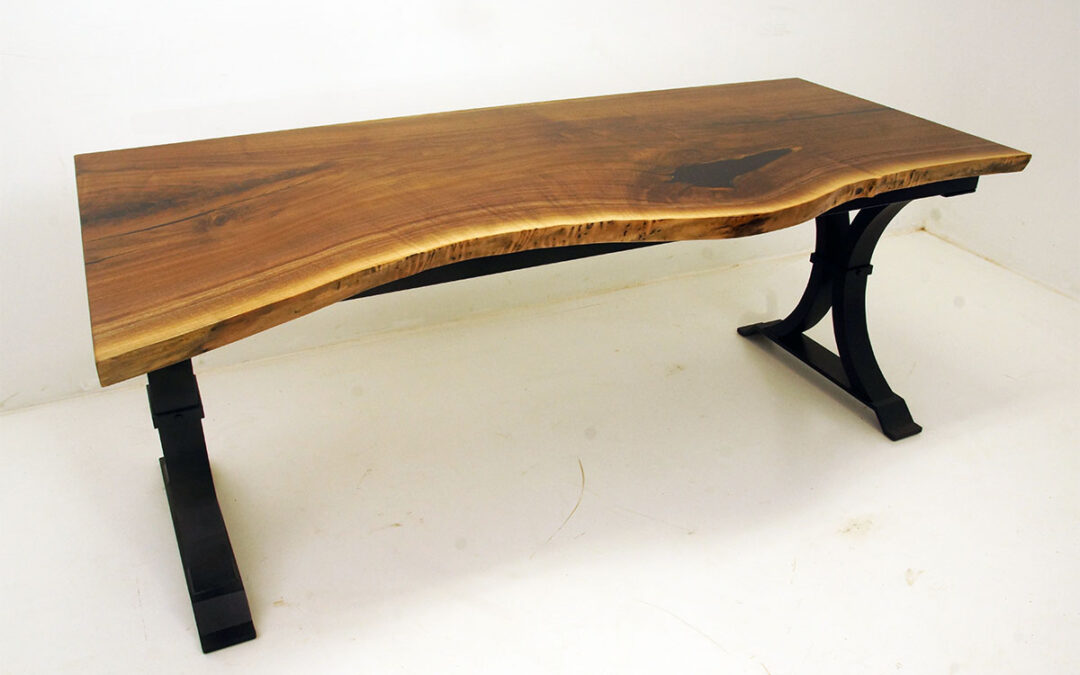 Live Edge Home Office Desk With Drawer