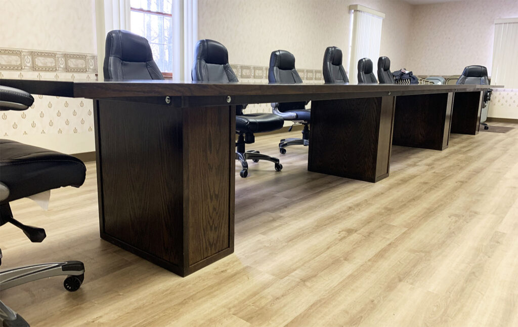 http://Stained%20White%20Oak%2024%20Foot%20Conference%20Table%206