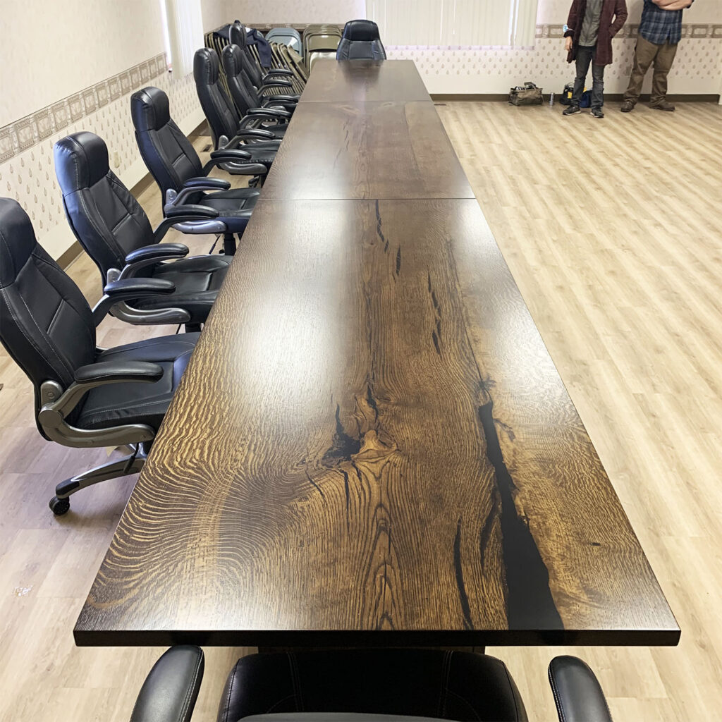 http://Stained%20White%20Oak%2024%20Foot%20Conference%20Table%204