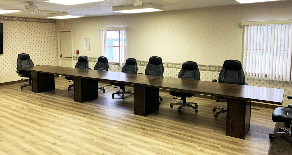 http://Stained%20White%20Oak%2024%20Foot%20Conference%20Table%203