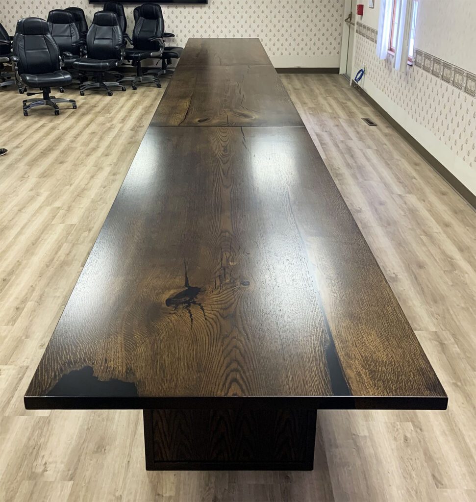 http://Stained%20White%20Oak%2024%20Foot%20Conference%20Table%201