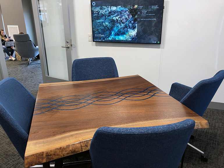 Epoxy Resin Design in Walnut Table