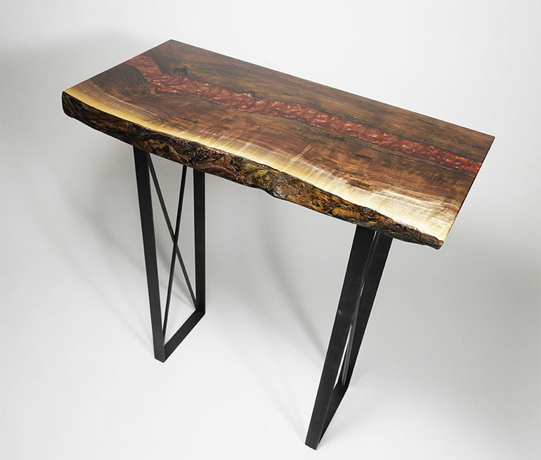 Live Edge Walnut Lava Table