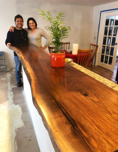 Custom Live Edge Black Walnut Bar Top And Countertop 1