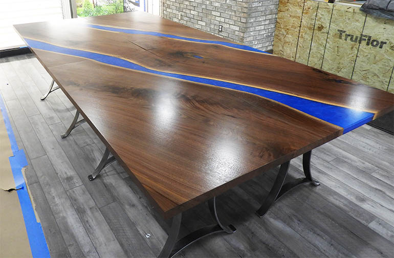 Modular Walnut River Conference Table Set