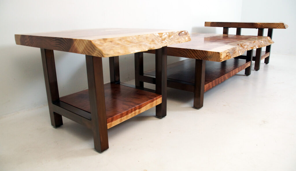 http://Live%20Edge%20Redwood%20Coffee%20Table%20&%20Side%20Table%20Set%206
