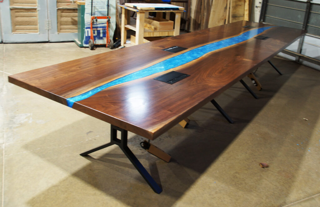 http://Two%20Part%20Conference%20River%20Table%20With%20Power%20Grommets%202