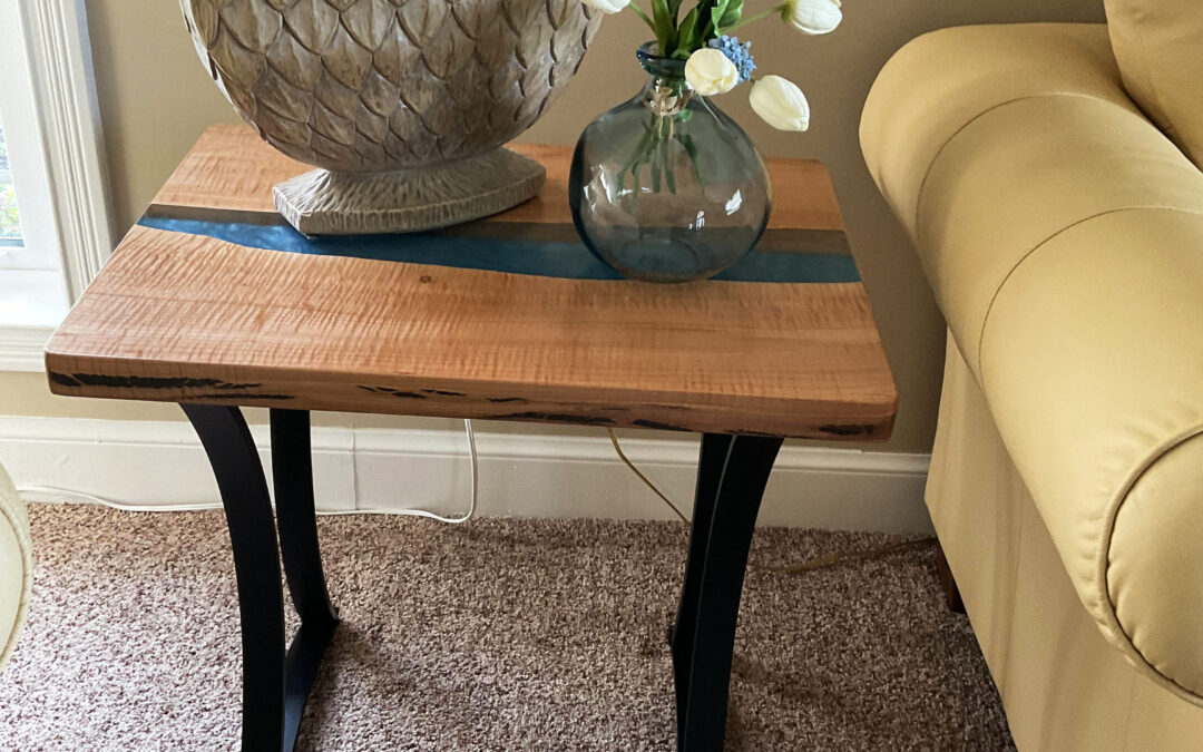 Turquoise River End Table