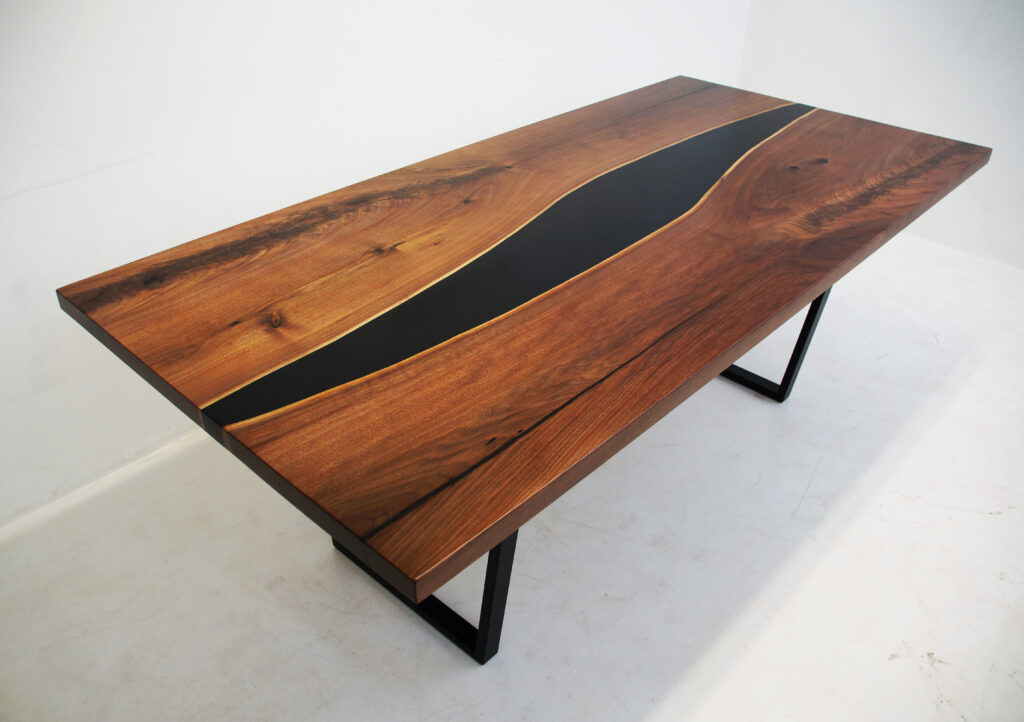 http://Black%20Walnut%20Kitchen%20Table%20With%20Solid%20Black%20Resin%203