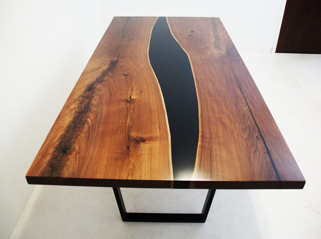 http://Black%20Walnut%20Kitchen%20Table%20With%20Solid%20Black%20Resin%202