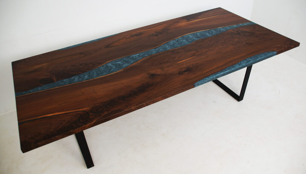 http://Walnut%20Dining%20Room%20Table%20With%20Custom%20Blue%20River%206