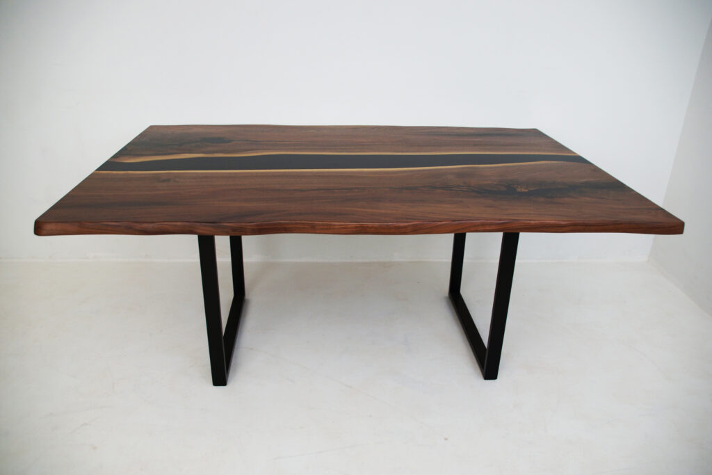http://Dark%20Walnut%20River%20Table%20With%20Black%20Resin%201