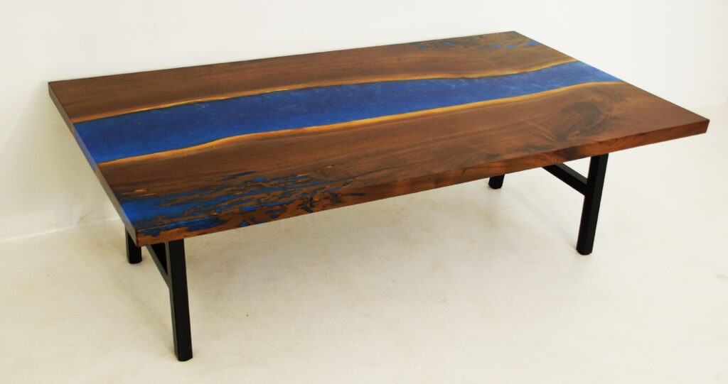 http://Coffee%20Table%20With%20Blue%20Resin%20River%201