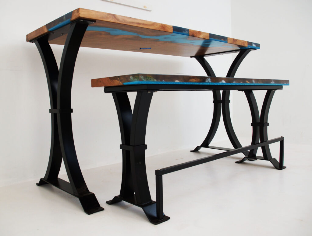 http://Epoxy%20and%20Sycamore%20Beach%20Table%20with%20Matching%20Bench%206