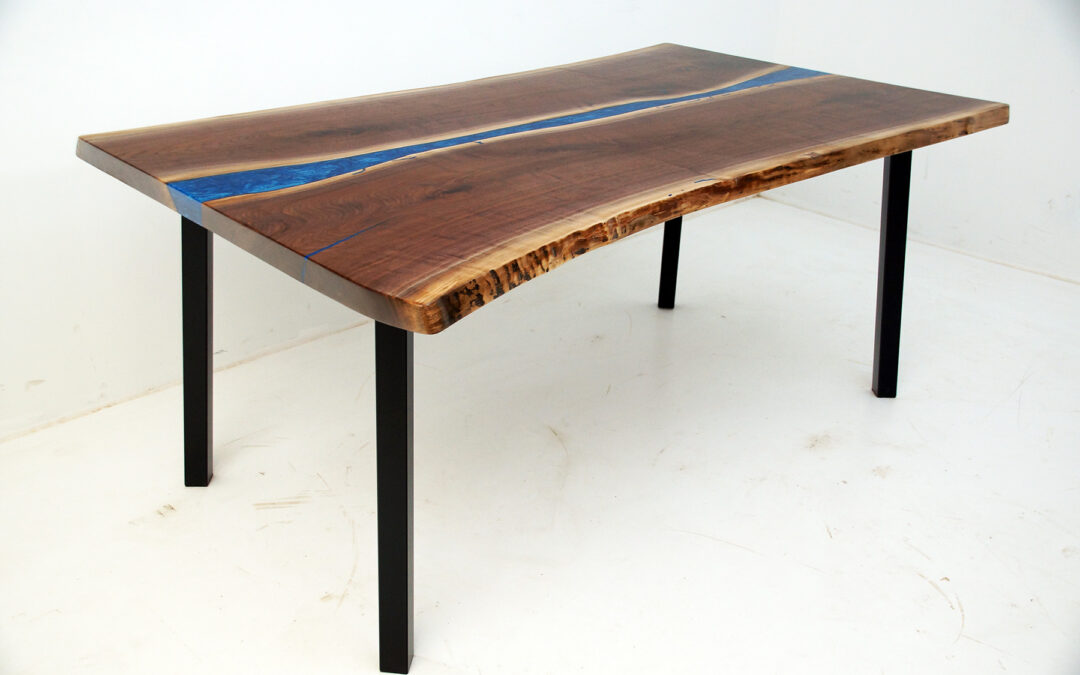 Live Edge Blue River Dining Table