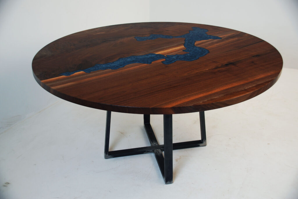 http://Round%20Epoxy%20&%20Wood%20Dining%20Table%20with%20CNC%20Carved%20Lake%201