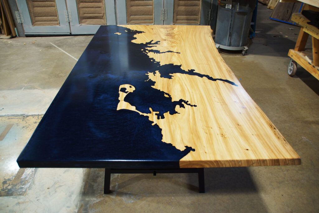 http://Epoxy%20&%20Elm%20River%20Dining%20Table%20With%20CNC%20New%20England%20Coastline%202