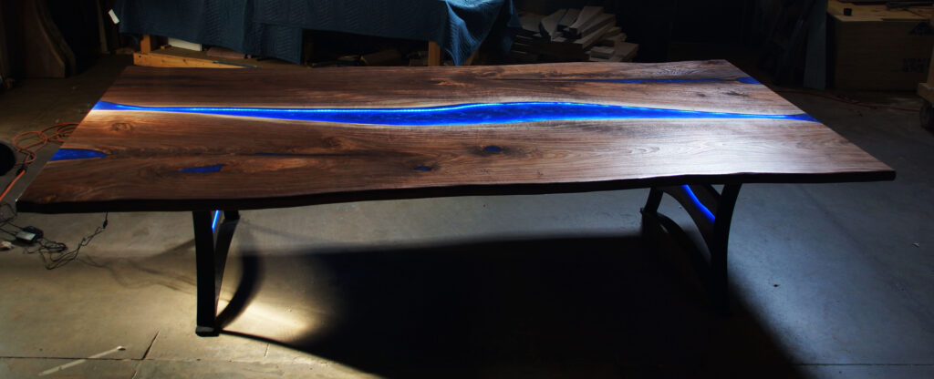 http://Live%20Edge%2011%20Foot%20Dining%20Room%20Table%20With%20LED%20Lit%20River%2010