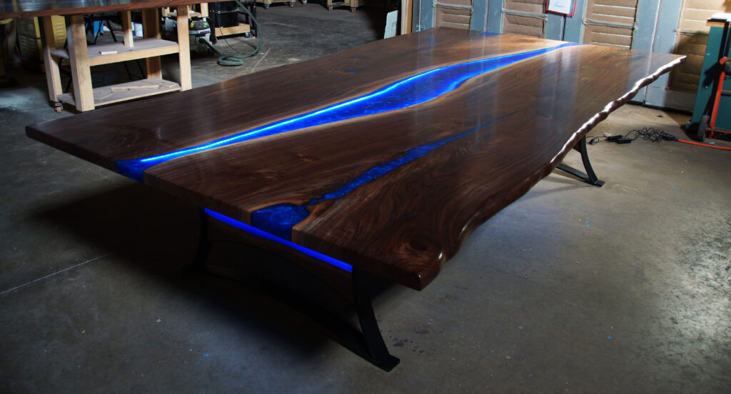 http://Live%20Edge%2011%20Foot%20Dining%20Room%20Table%20With%20LED%20Lit%20River%205