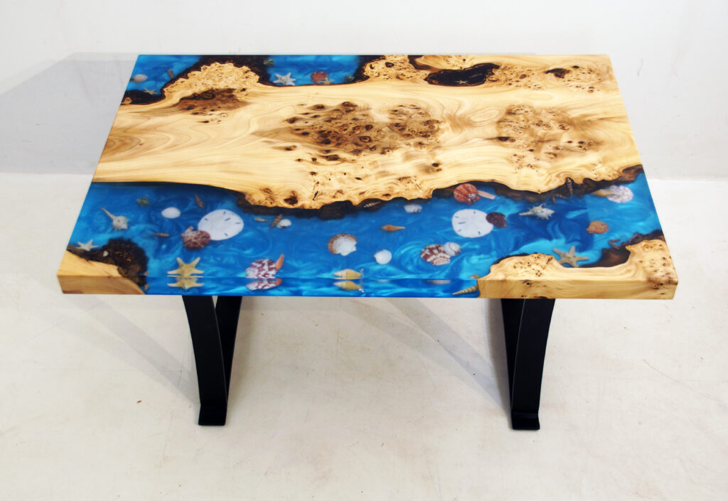 http://Burly%20Elm%20Coffee%20Table%20With%20Seashells%202