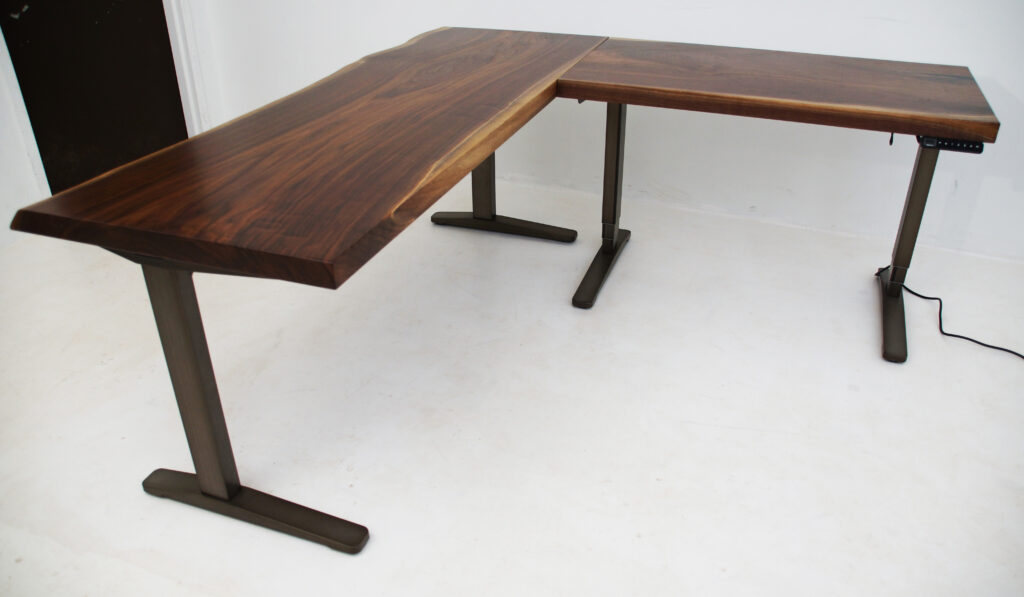 http://Live%20Edge%20Wood%20Slab%20Corner%20Desk%20With%20Adjustable%20Height%20Uplift%20Features