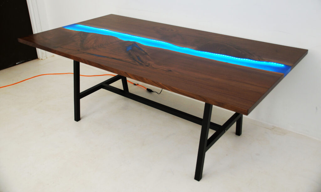 http://LED%20Lit%20Walnut%20River%20Table%20With%20Leaf%20Extensions%206