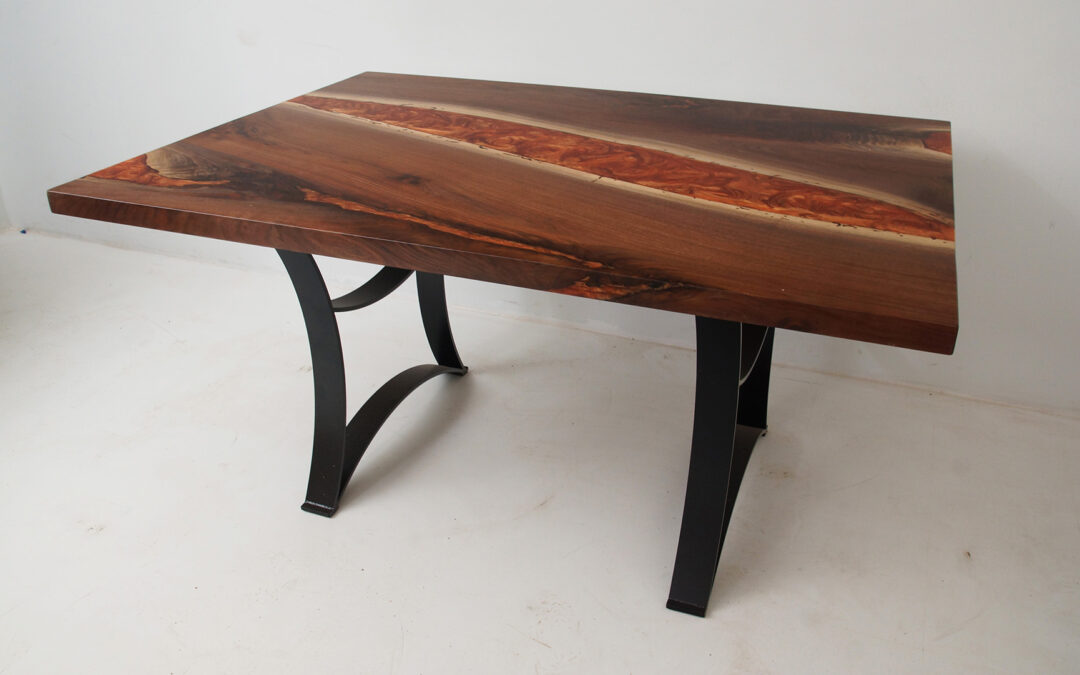 Dining Table With Copper Resin