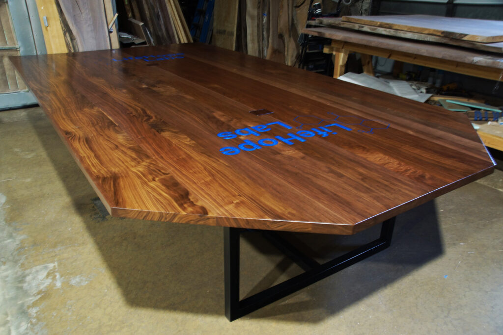 http://Walnut%20Plank%20Conference%20Table%20With%20CNC%20Logo%201