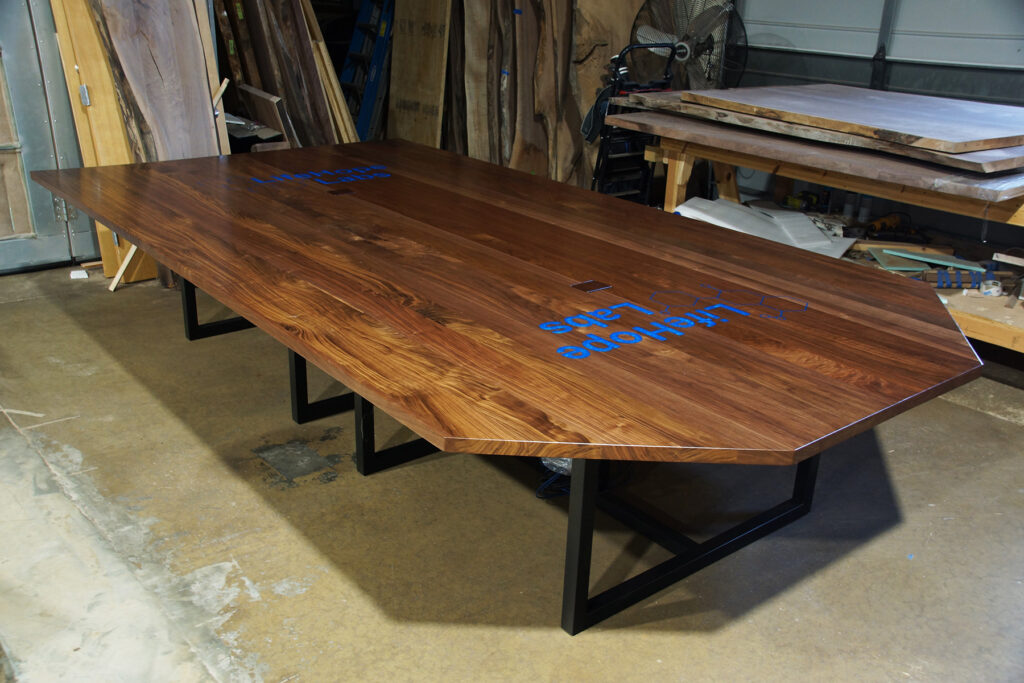 http://Walnut%20Plank%20Conference%20Table%20With%20CNC%20Logo%205