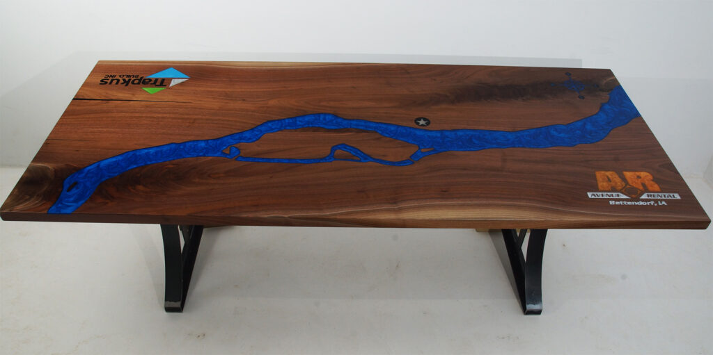 http://Walnut%20Conference%20Table%20With%20CNC%20Mississippi%20River%20And%20Epoxy%20Resin%20Logo%207