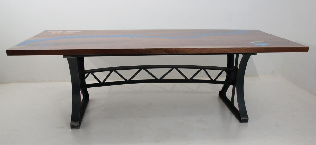 http://Walnut%20Conference%20Table%20With%20CNC%20Mississippi%20River%20And%20Epoxy%20Resin%20Logo%202