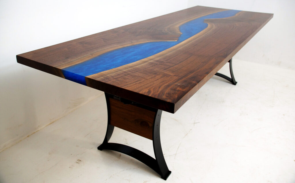 http://Walnut%20LED%20Lit%20Dining%20Room%20River%20Table%201