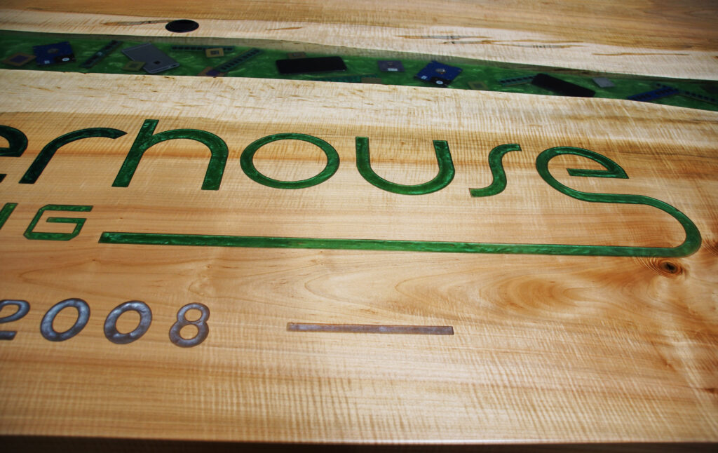 http://Large%20Conference%20River%20Table%20With%20CNC%20Logo%20&%20Embedded%20Electronics%204