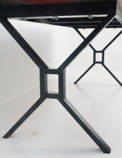 x frame river table legs specialty base