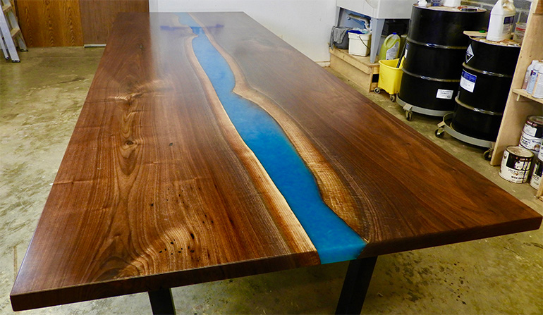 Large Epoxy Resin Conference Table