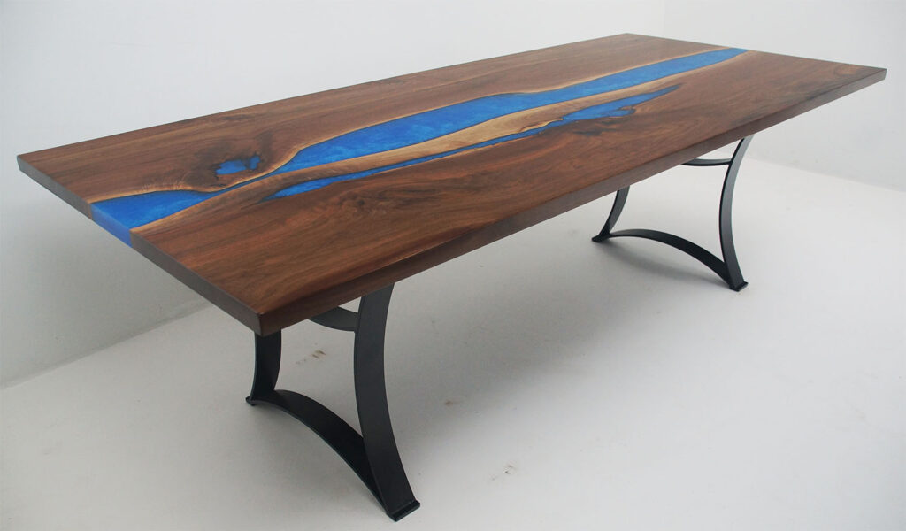 http://Blue%20Epoxy%20Walnut%20Dining%20Table%20with%20River%20and%20Lakes%205