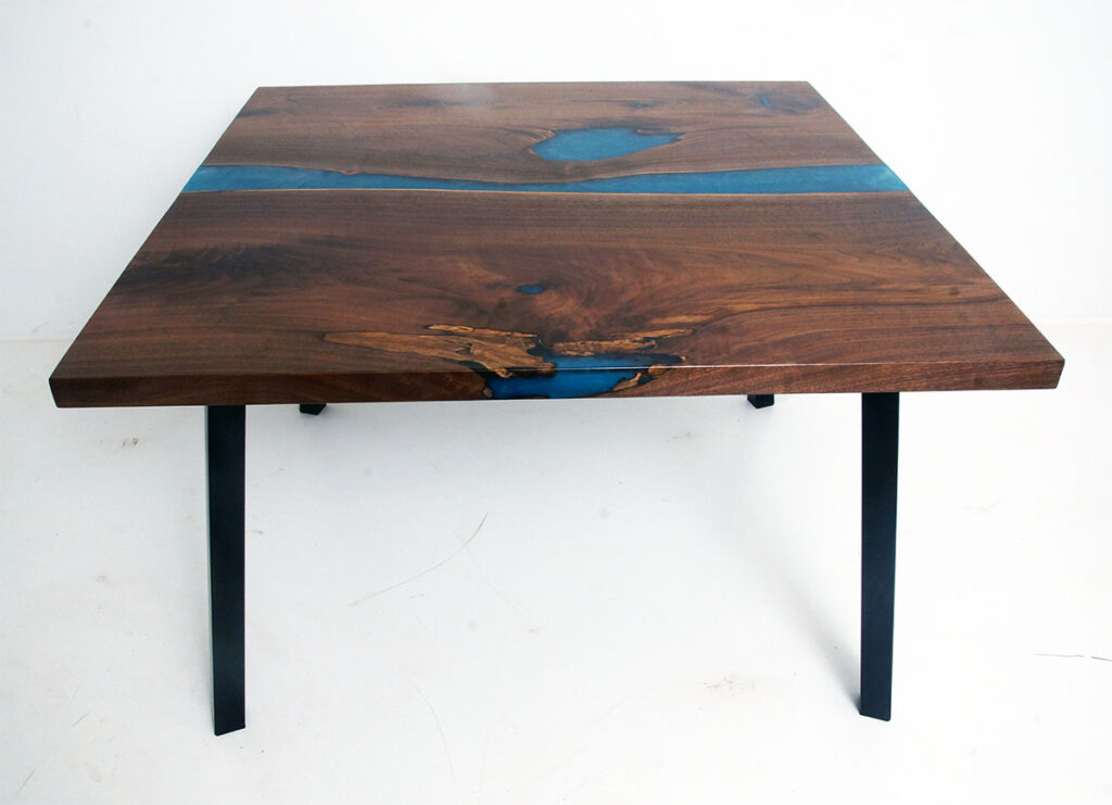 http://Walnut%20River%20Kitchen%20Table%20With%20Teal%20&%20White%20River%201