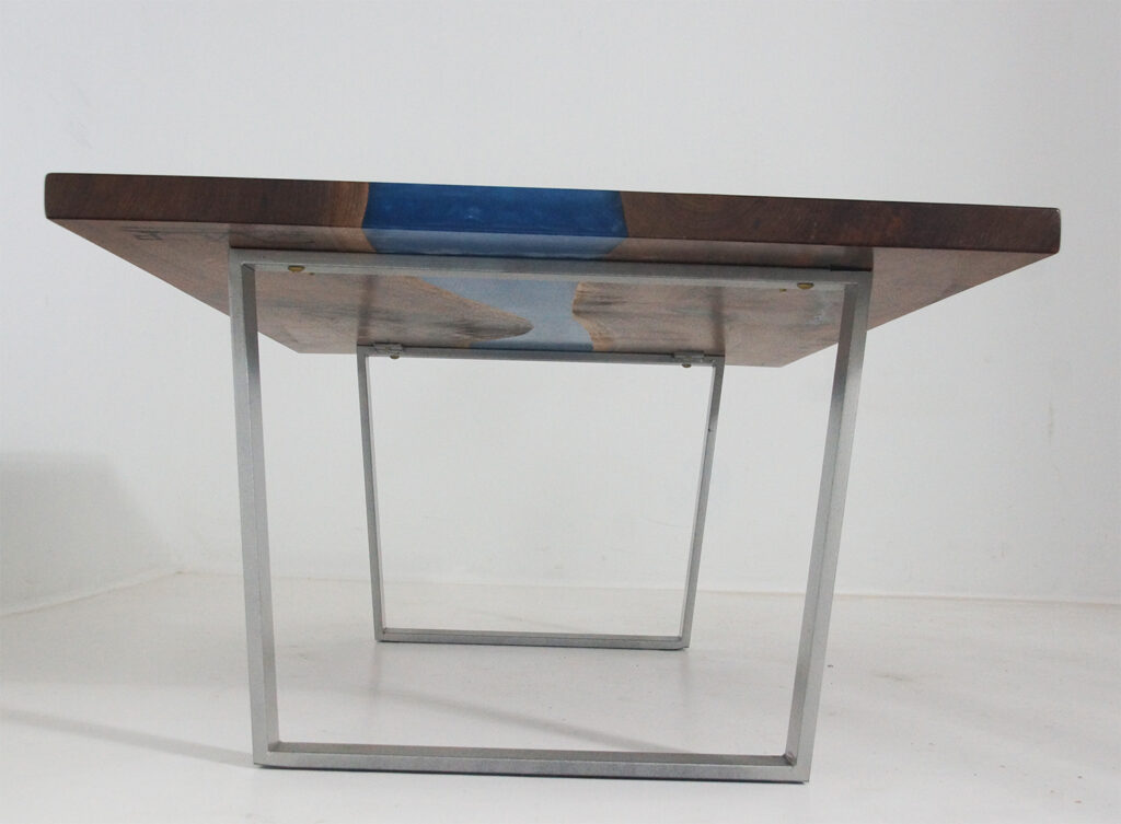 http://Walnut%20Coffee%20River%20Table%20With%20Blue%20&%20White%20Resin%205