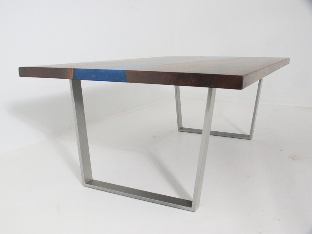 http://Walnut%20Coffee%20River%20Table%20With%20Blue%20&%20White%20Resin%204