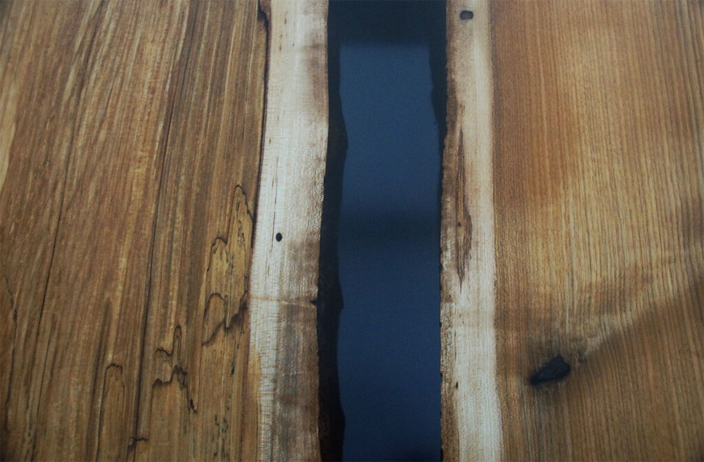 http://Distressed%20Hickory%20Dining%20Room%20Table%20With%20Translucent%20Black%20Epoxy%20River%204