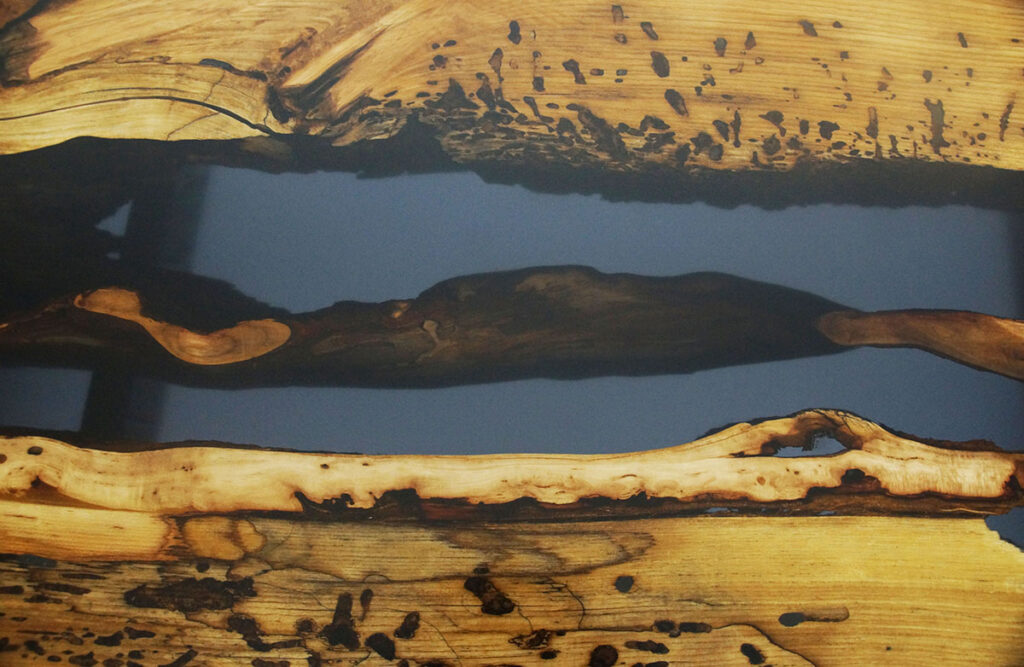 http://Distressed%20Hickory%20Dining%20Room%20Table%20With%20Translucent%20Black%20Epoxy%20River%205