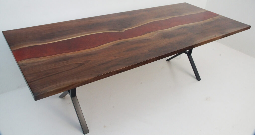 http://Walnut%20River%20Dining%20Table%20With%20Crimson%20Epoxy%20Resin%207