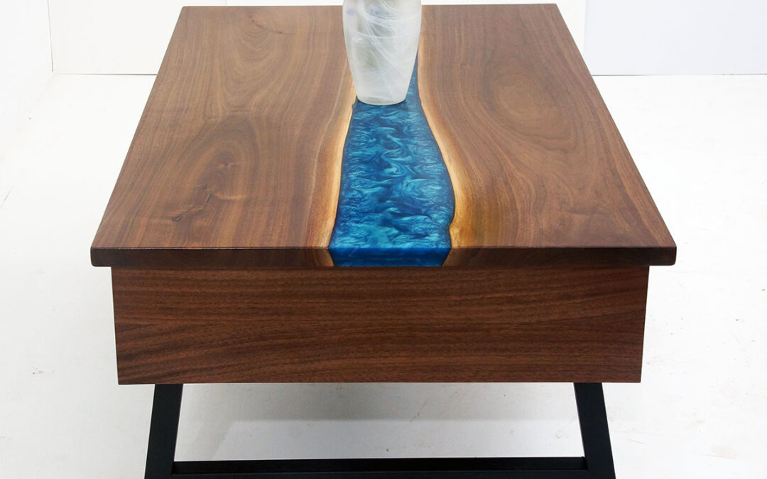 Walnut River Coffee Table With Storage