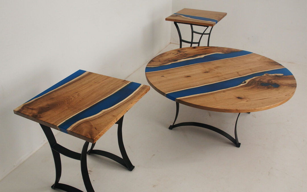 Butternut Blue River Coffee Table & Matching End Tables