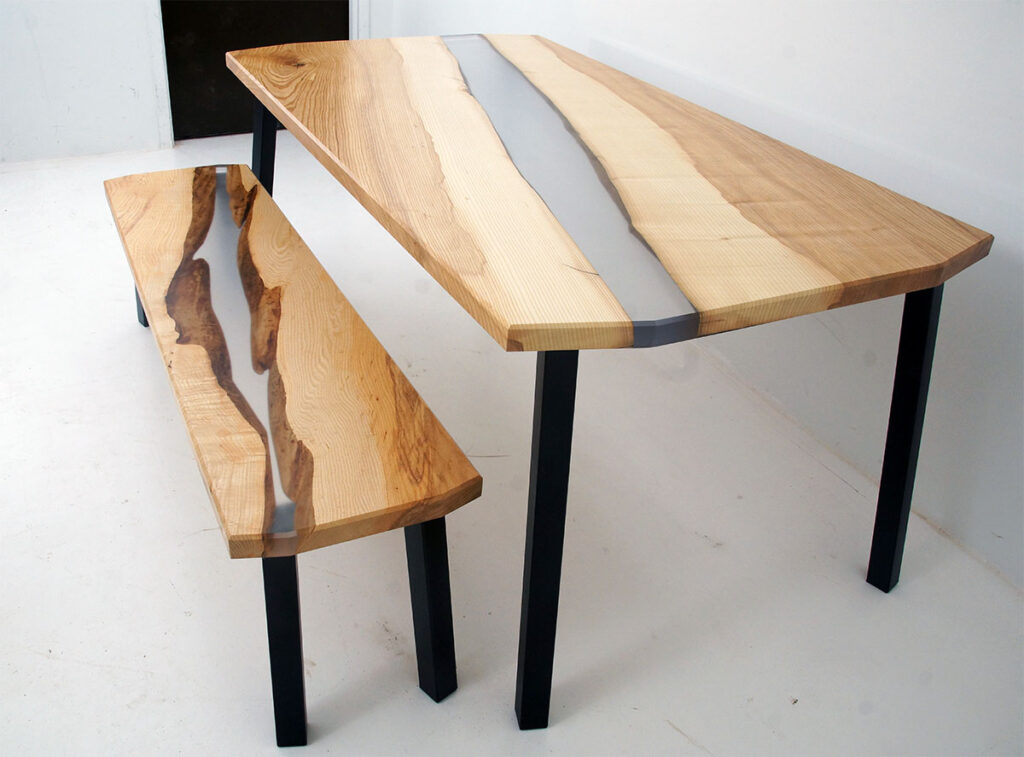 http://Ash%20Table%20&%20Bench%20With%20Clear%20Epoxy%203
