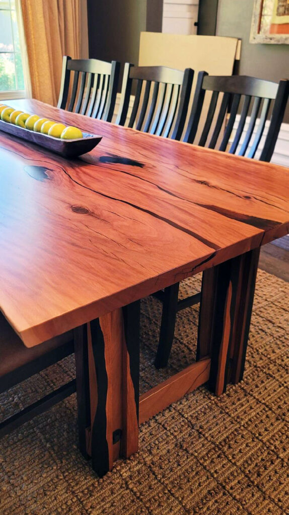 http://Sycamore%20Dining%20Table%20With%20Custom%20Wood%20Base%20With%20Black%20Resin%201